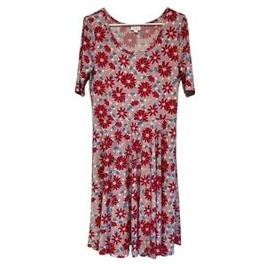 Women's Lularoe Nicole Pink Floral Daisy Dress Size XL NWT #2414